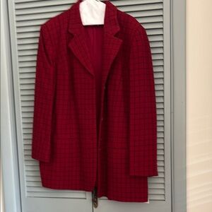 Chaus Red Blazer Classic  Design
